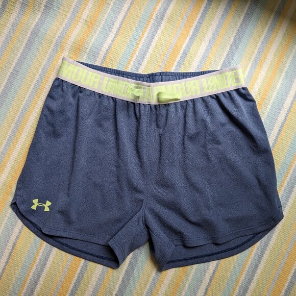 ⭐ Under Armour blue athletic shorts YLG - Picture 1 of 7